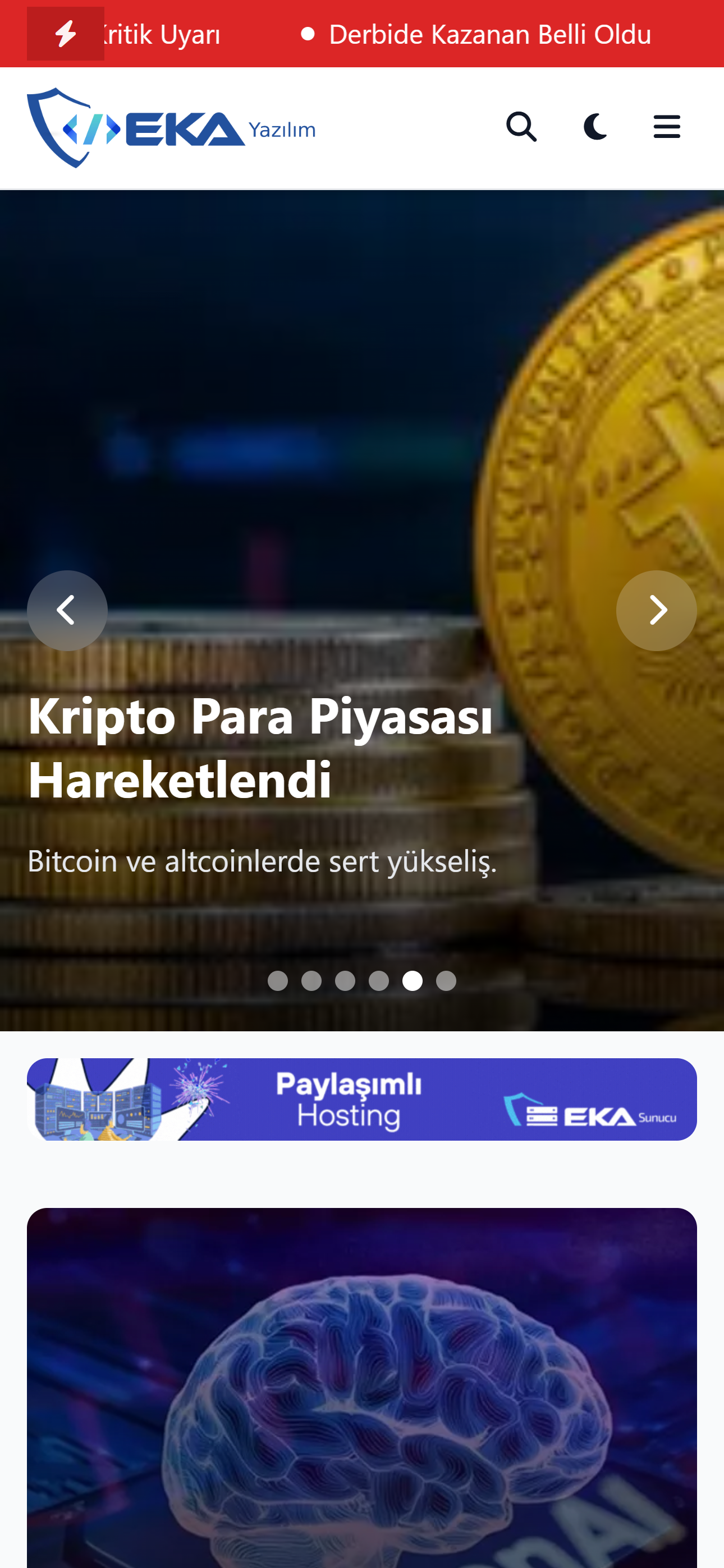 Haber Yazılımı Mobil Görünüm