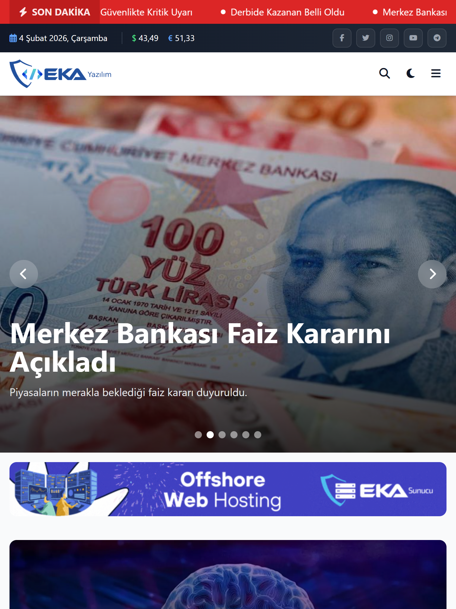 Haber Yazılımı Tablet Görünüm